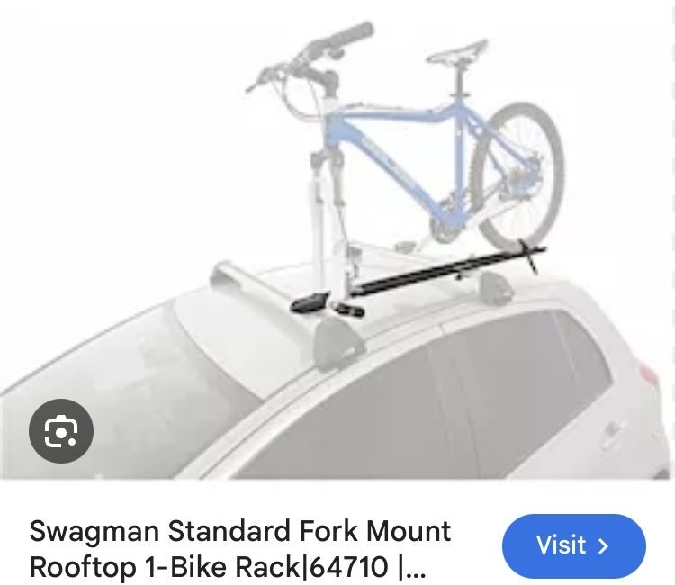 Swagman 64710 Standard Fork Mount Rooftop 1-Bike Rack 9mm Skewer