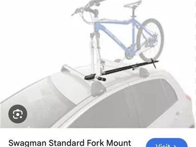 Swagman 64710 Standard Fork Mount Rooftop 1-Bike Rack 9mm Skewer