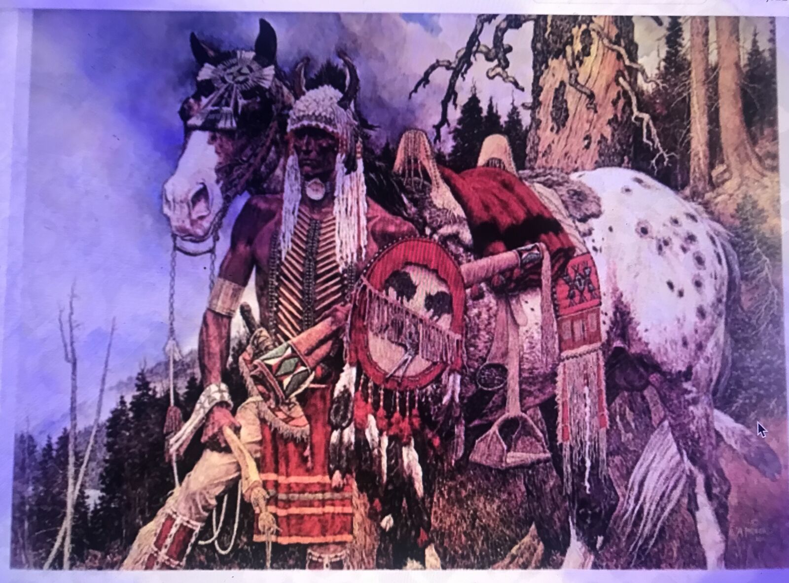 Arnold Frieberg numbered and signed print framed. When the Land was His. AND Tales of the Force!