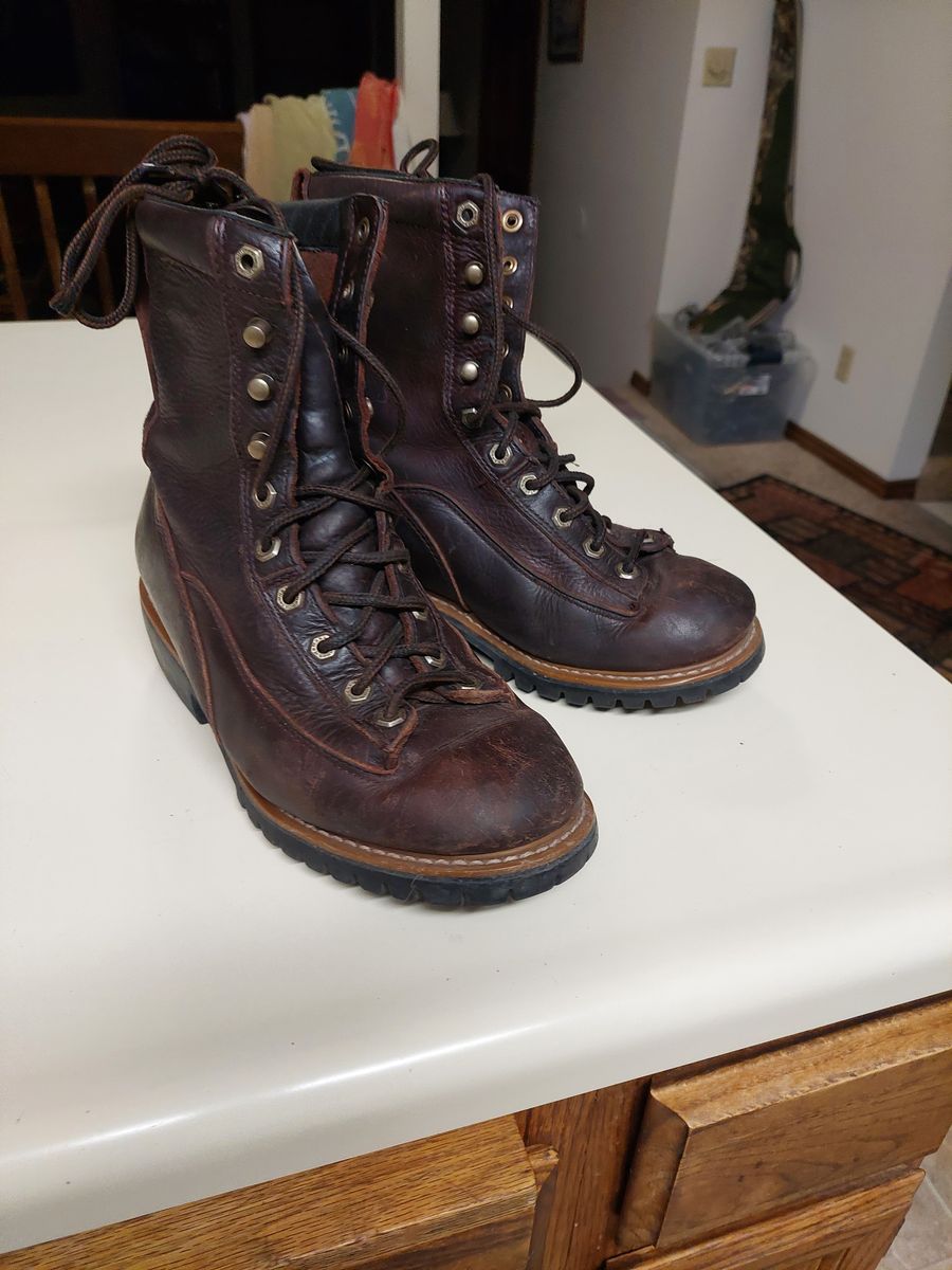 Vintage Herman Boots- Size 9XW extra wide Leather boots-