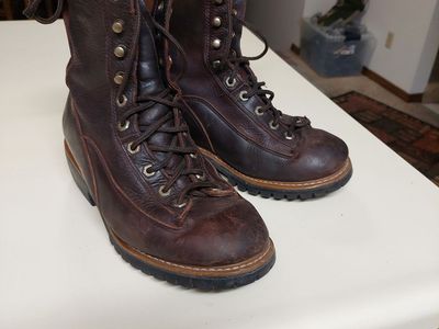 Vintage Herman Boots- Size 9XW extra wide Leather boots-
