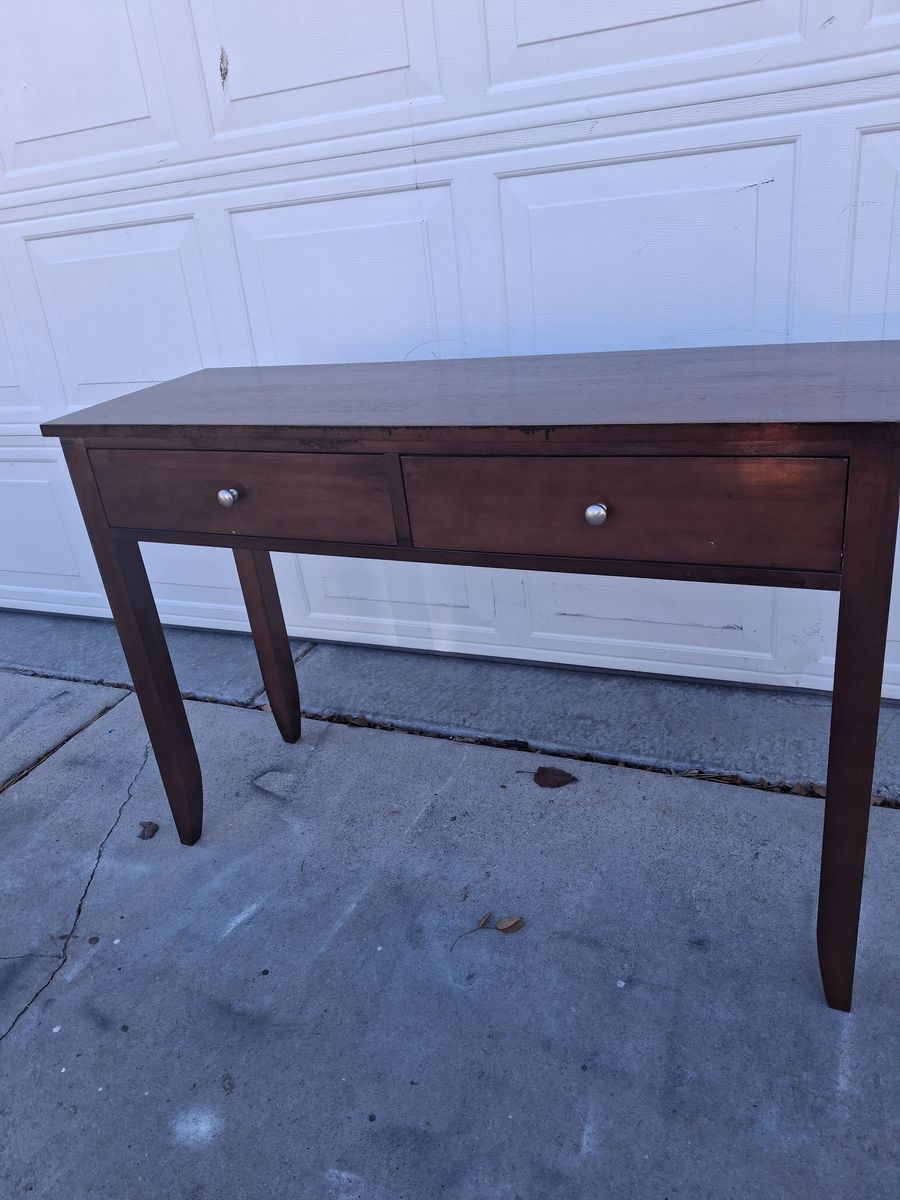 all wood entry way/sofa table/ceasar