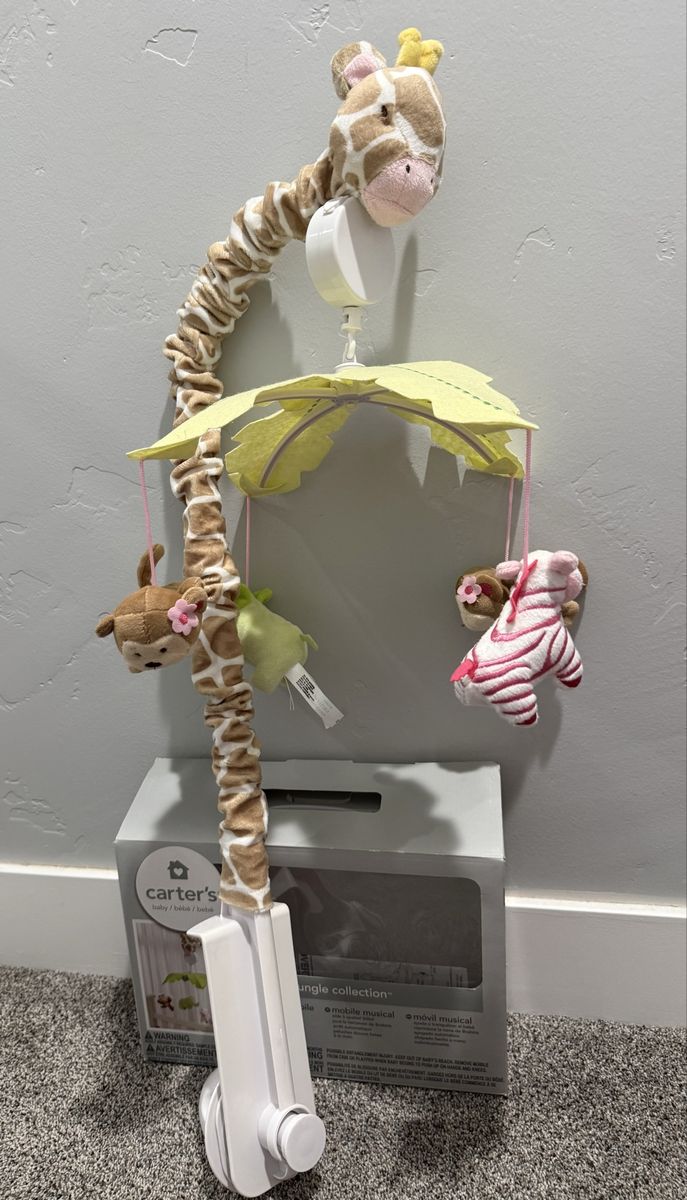 Carter's Jungle Collection Musical Baby Crib Mobile with Giraffe Design