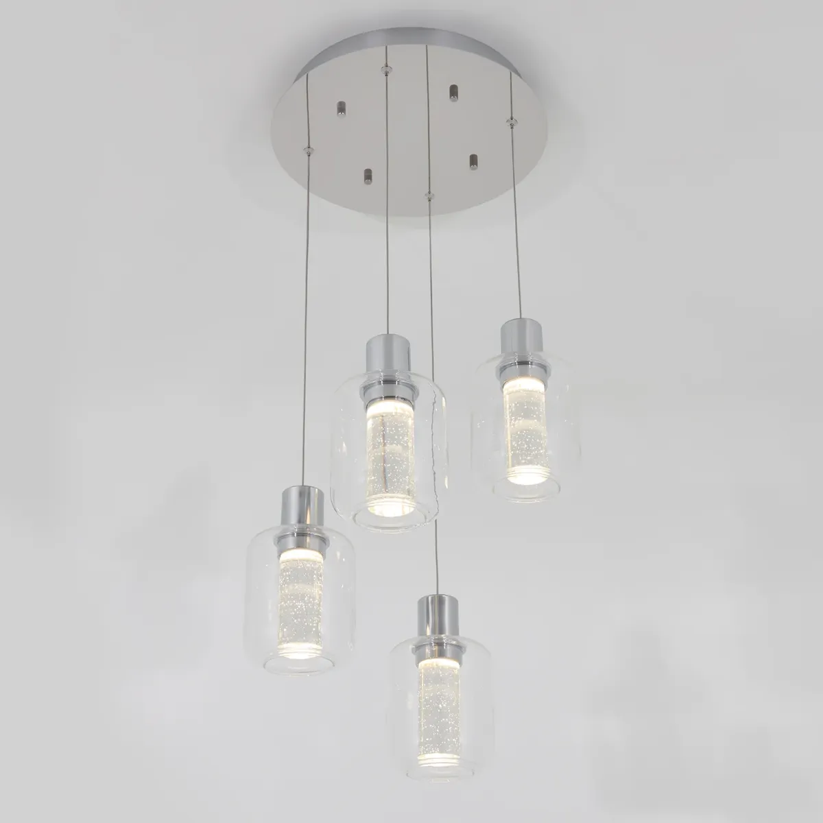 Champagne Globe 4-light LED pendant