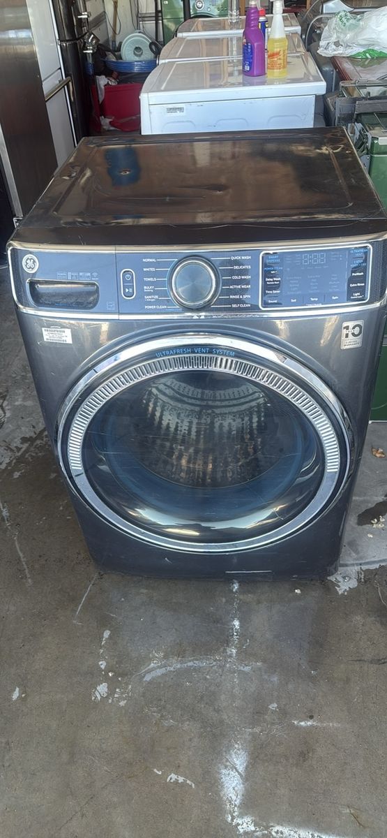 GE GFW850SPNDG 5.0 Cu. Ft. SmartDispense Front Load Washer - dryer Diamond Gray