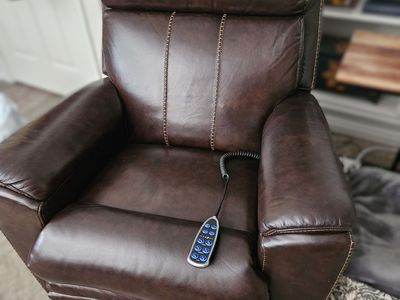 Talladega Brown leather Rocker Recliner w/massage & heat $750 OBO