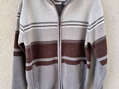 New Mens Cardigan Zip Up Sweater