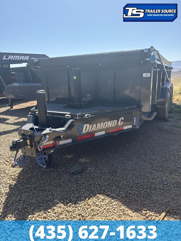 7x16 Diamond C LPT 307 Dump Trailer - 32" Sides - 24K GVWR - 14 Ply Tires, ABS Brakes, Board Brackets, Hydraulic Jack(s)