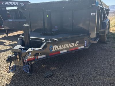 7x16 Diamond C LPT 307 Dump Trailer - 32" Sides - 24K GVWR - 14 Ply Tires, ABS Brakes, Board Brackets, Hydraulic Jack(s)