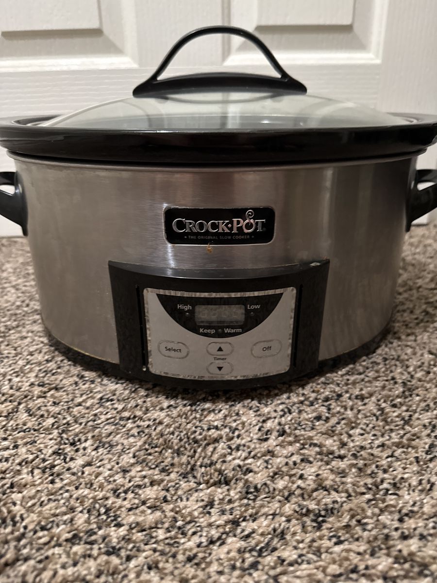 Crock-Pot The Original Slow Cooker 6-Quart Digital Programmable Silver/Black