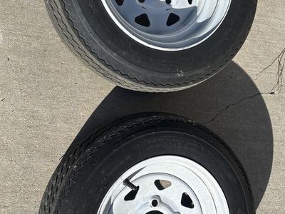 Hi-Run 4.8 - 12 Trailer Tires 5 lug 2 ply trailer tires USED (see pictures)