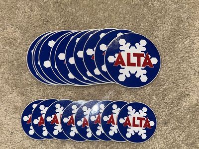 Alta Ski Area Logo Stickers