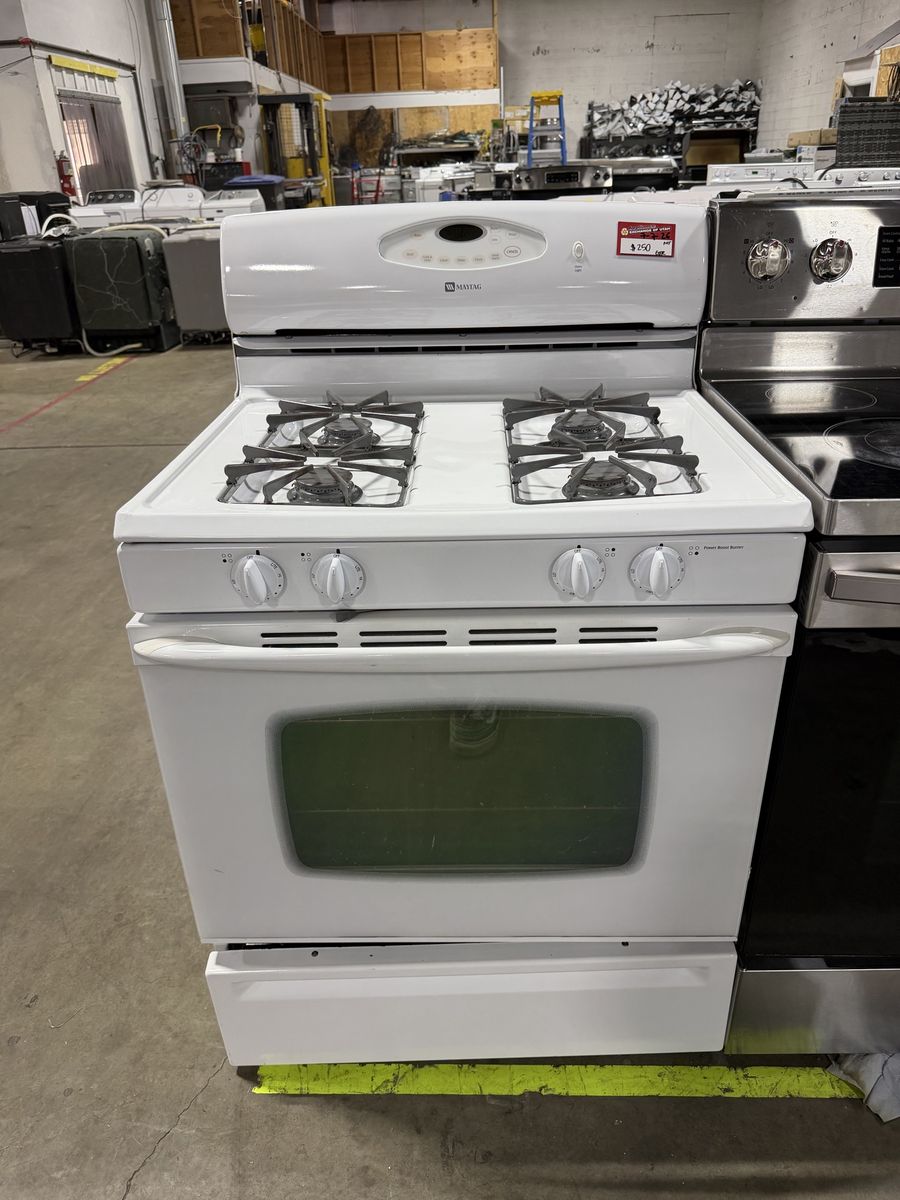 Best Deals Now! Maytag White Gas Range Stove Oven