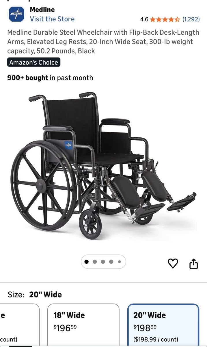 20 New Medline Wheelchair