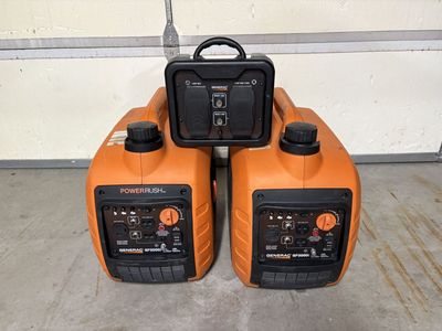 2 generac 3000i generators with parallel kit