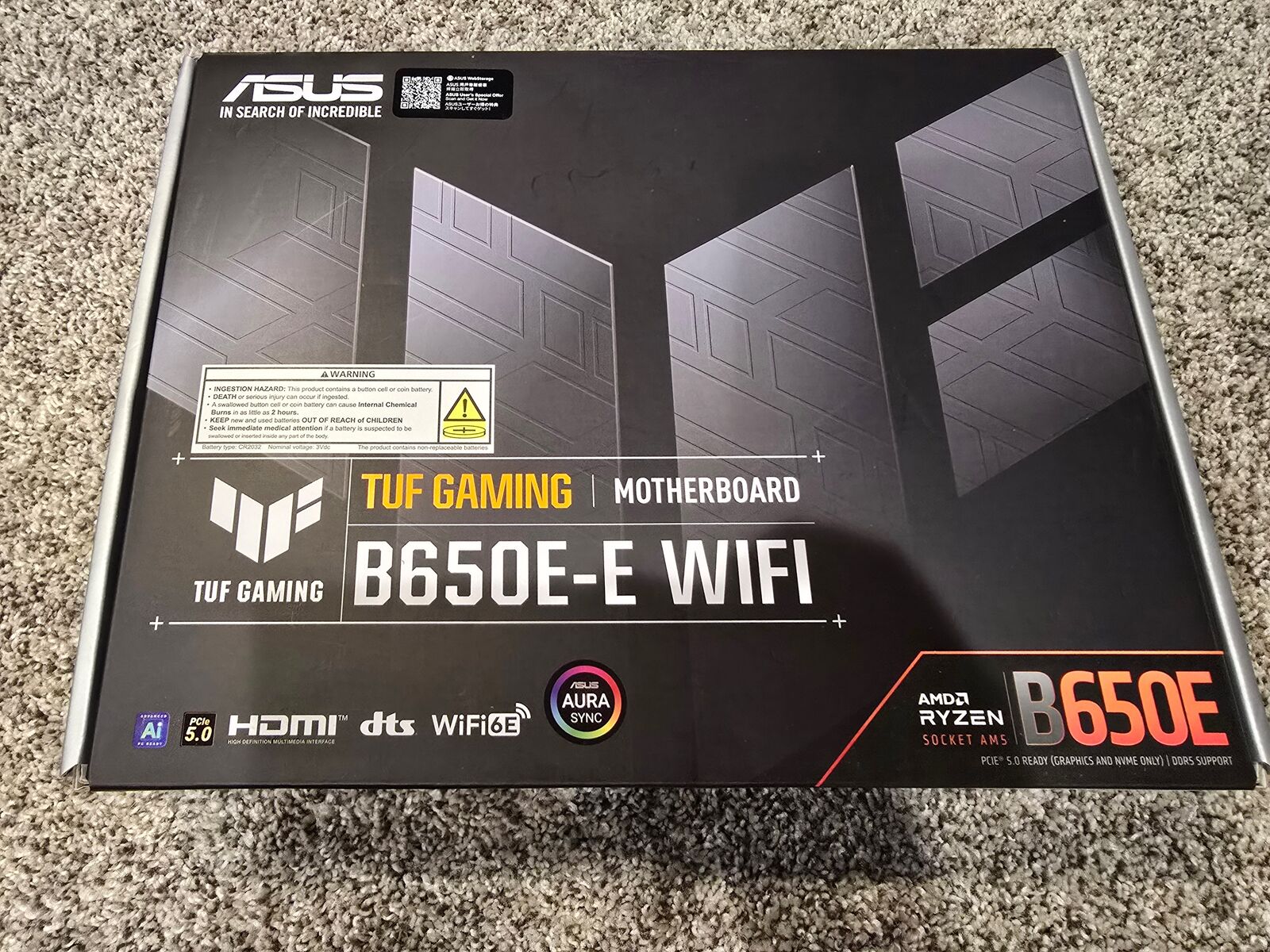 New Asus Tuf Gaming B650E-E Wifi Motherboard
