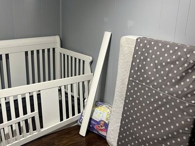 Convertible Toddler Bed/Bedding
