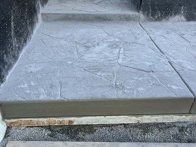 Landscaping all Sprinklers patio Rock walls