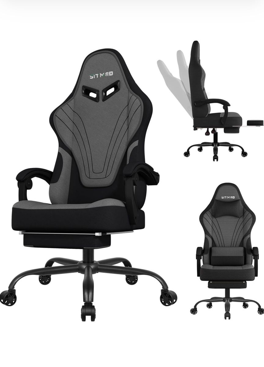 Gaming Chair - 150° Reclining Ergonomic Gaming Chairs for Adults with Footrest & Premium Fabric
