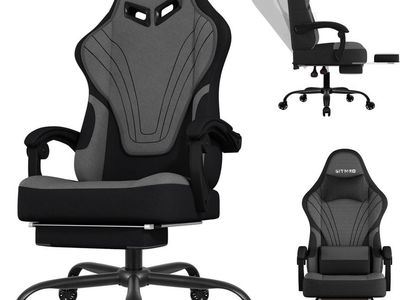Gaming Chair - 150° Reclining Ergonomic Gaming Chairs for Adults with Footrest & Premium Fabric