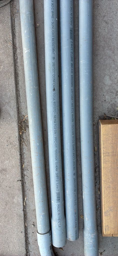 2 Inch PVC Conduit Sch 40 And Parts 40'