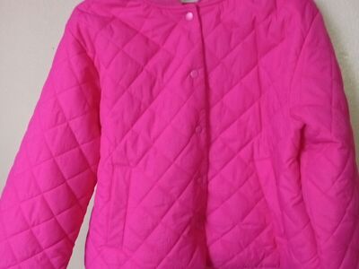 New pink quilted waterproof coat size M