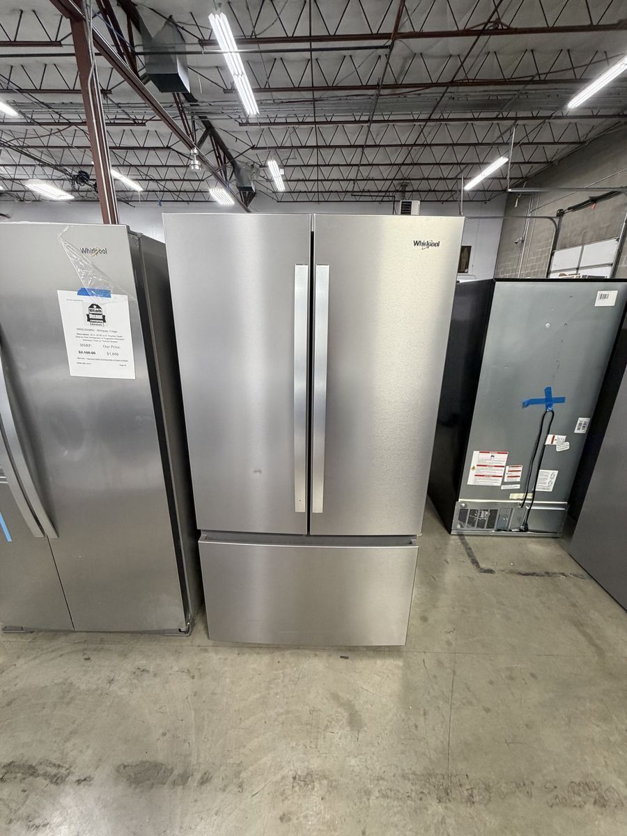 NEW WHIRLPOOL COUNTER DEPTH STAINLESS FRENCH DOOR