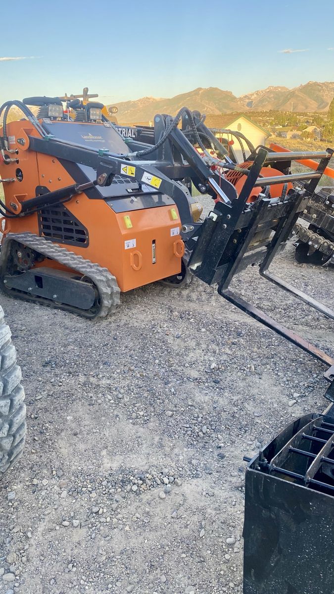 Landhonor Mini Skid Steer Track Loader with Multiple Attachments