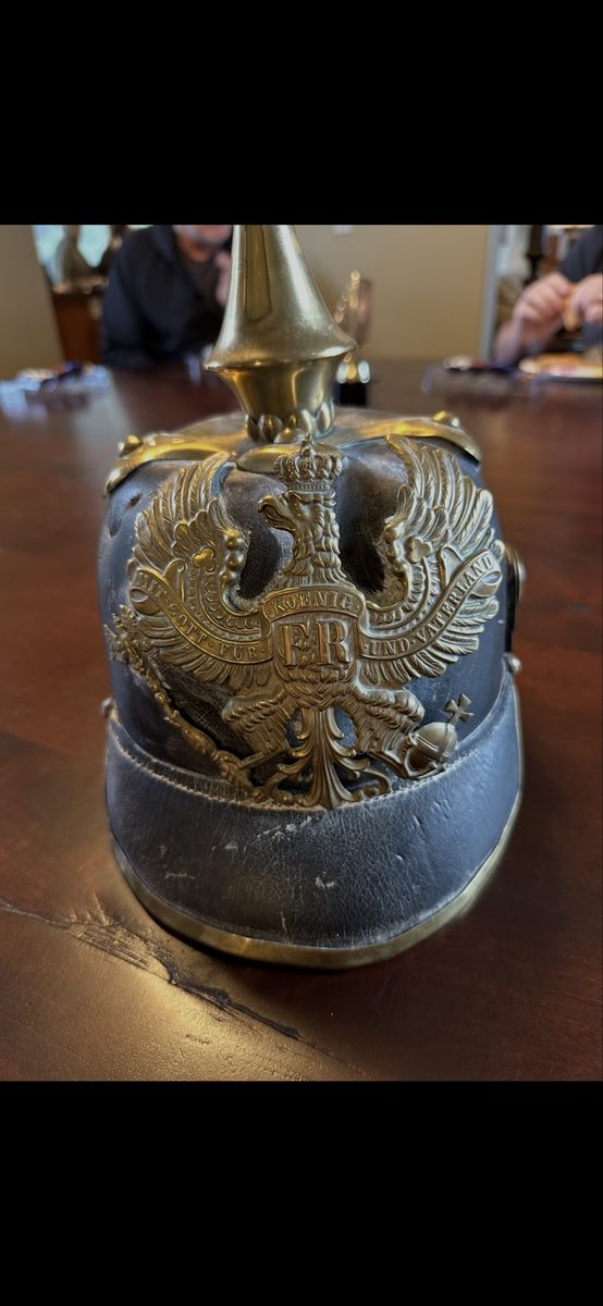 Genuine Prussian helmet.