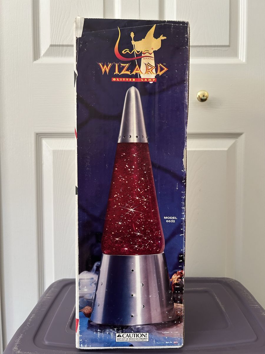 Wizard Glitter Lamp Model 0632 - Cosmic Blue & Silver - New in Box