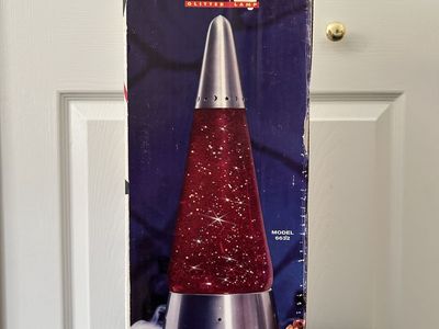 Wizard Glitter Lamp Model 0632 - Cosmic Blue & Silver - New in Box
