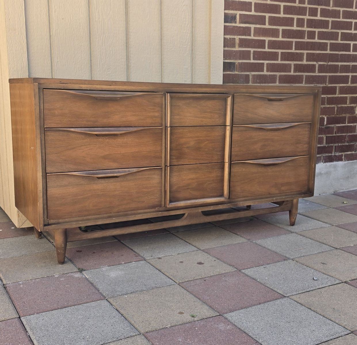 Vintage Mid-Century Solid Wood Dresser