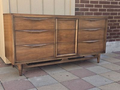 Vintage Mid-Century Solid Wood Dresser