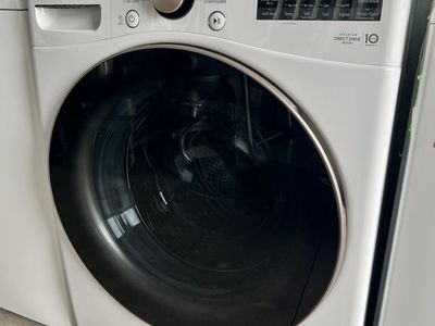 LG Stackable SMART Front Load Washer in White with Steam and TurboWash360 Technology