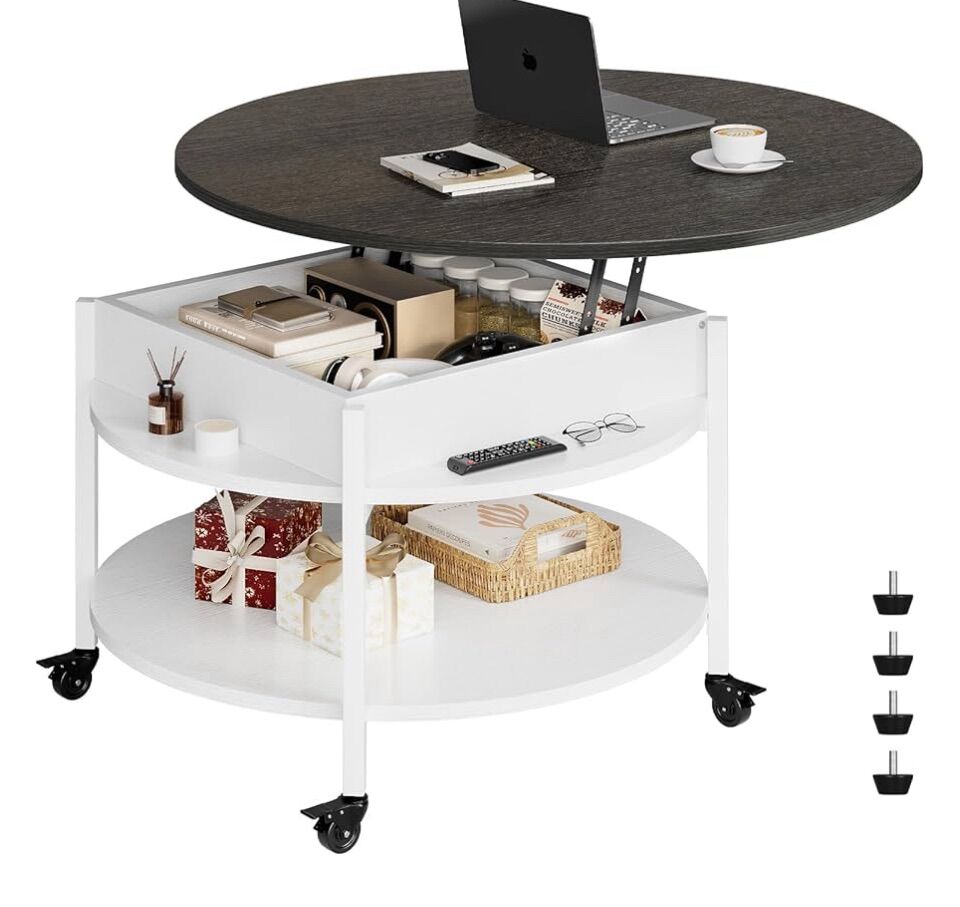 New Round Lift Top Coffee Dining Table