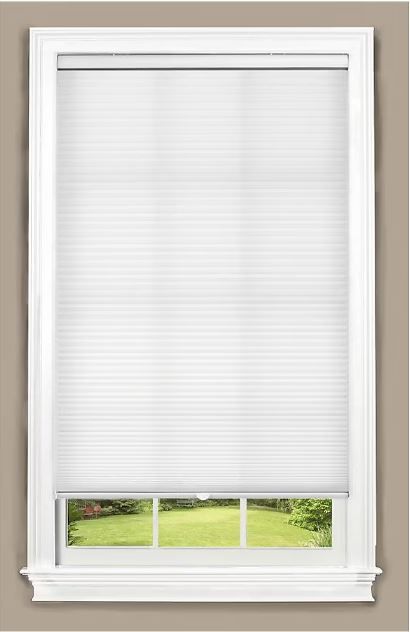 NEW! Light Filtering Cordless Cellular Shade 36.38”W x 64”H Snow Drift White
