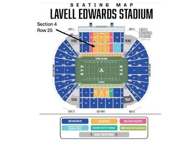 BYU Notre Dame Lower Bowl West Side 25 rows up - 2 Fantastic seats. $1500 per seat