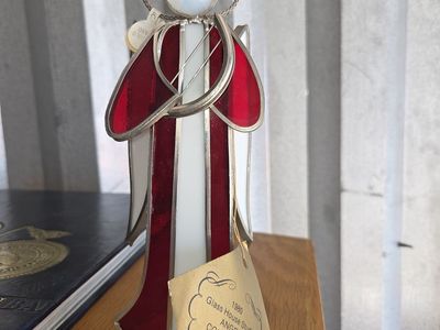 "Heavenly Harpist" Stained Glass Angel Figurine