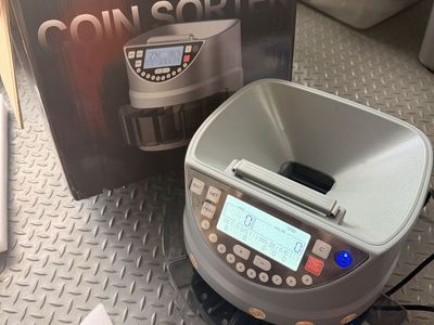Coin Counter and Sorter with TFT Display - Accurate Sorting Machine for 5 Denominations, Smooth Operation at Up to 300 Coins/min