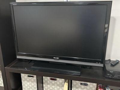 Generic Black Flat Screen TV - Used, Good Condition, Multiple Inputs