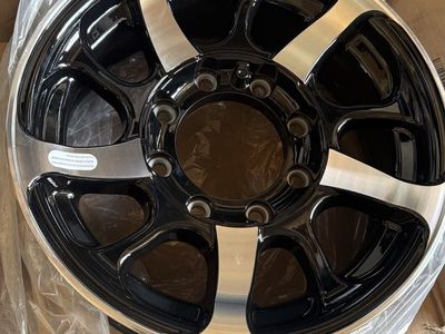 Series 07 HD Trailer Wheel - Black Inlay - Aluminum - 16x6 8-Lug on 6.5" - 766865HDB ( only 3)