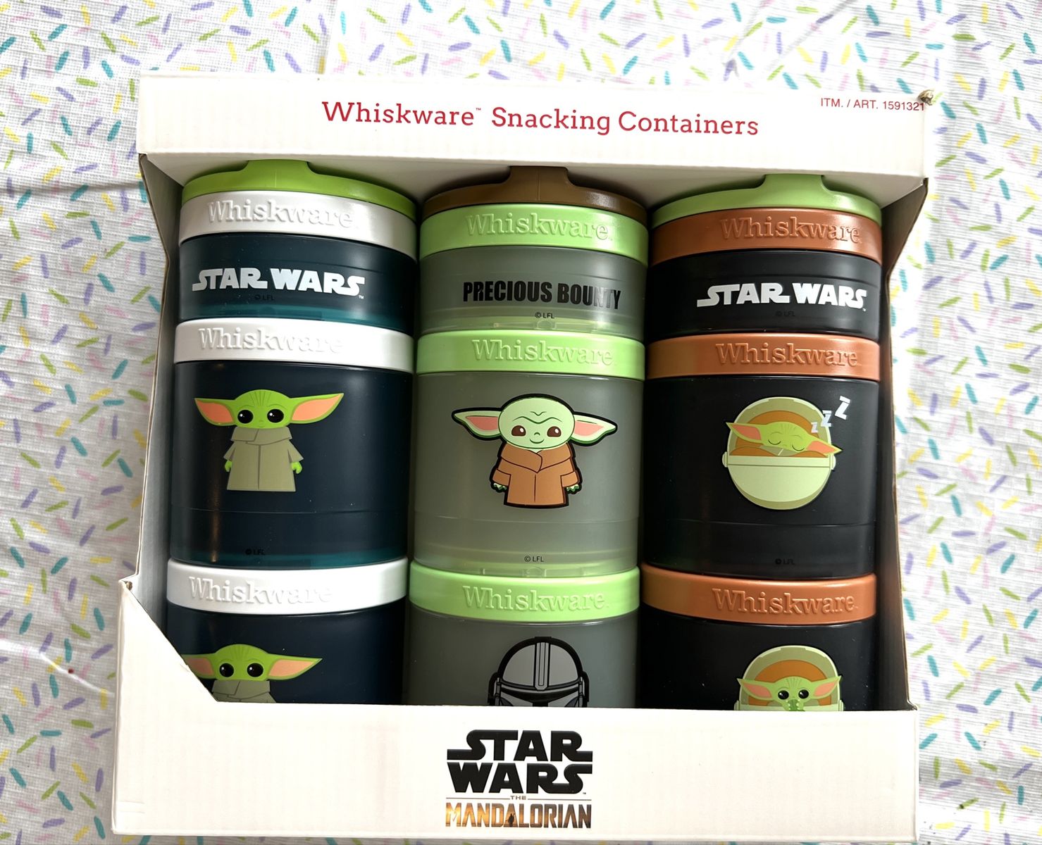Baby Yoda Whiskware Snacking Containers NEW