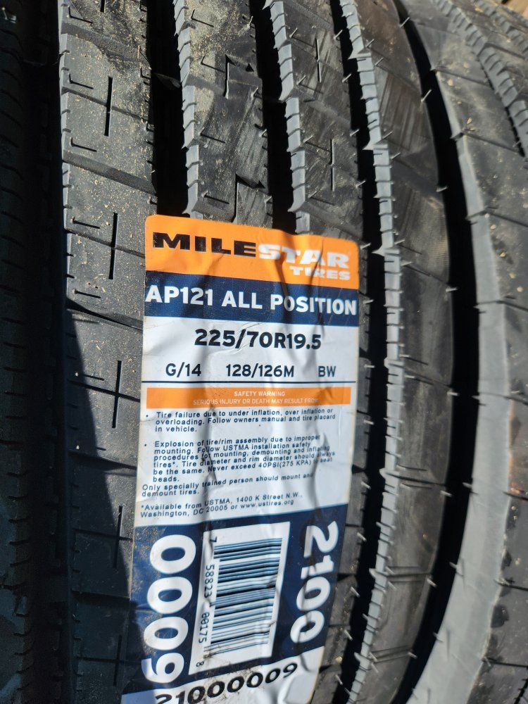 225/70r19.5 milestar Commercial ap121 all position
