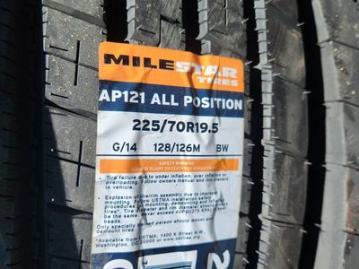 225/70r19.5 milestar Commercial ap121 all position