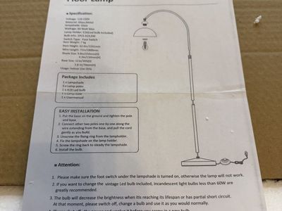 NEW! Gold Modern Arc Floor Lamp