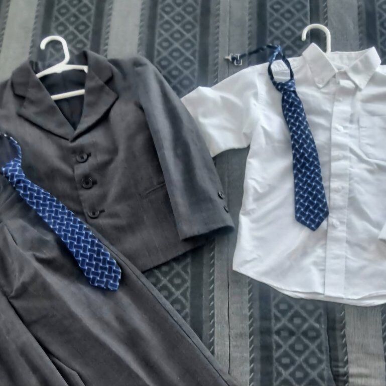 Boy's Suit and Pants Set, and White Shirt and Ties