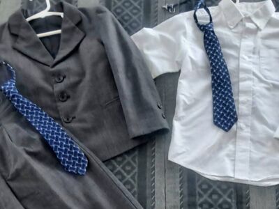 Boy's Suit and Pants Set, and White Shirt and Ties