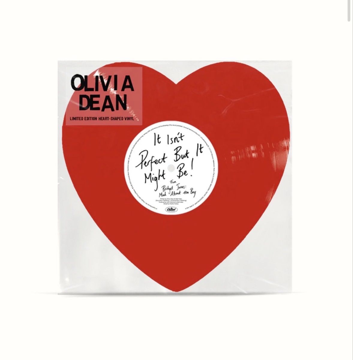 Olivia Dean-Red Heart Shaped 10" Vinyl Record