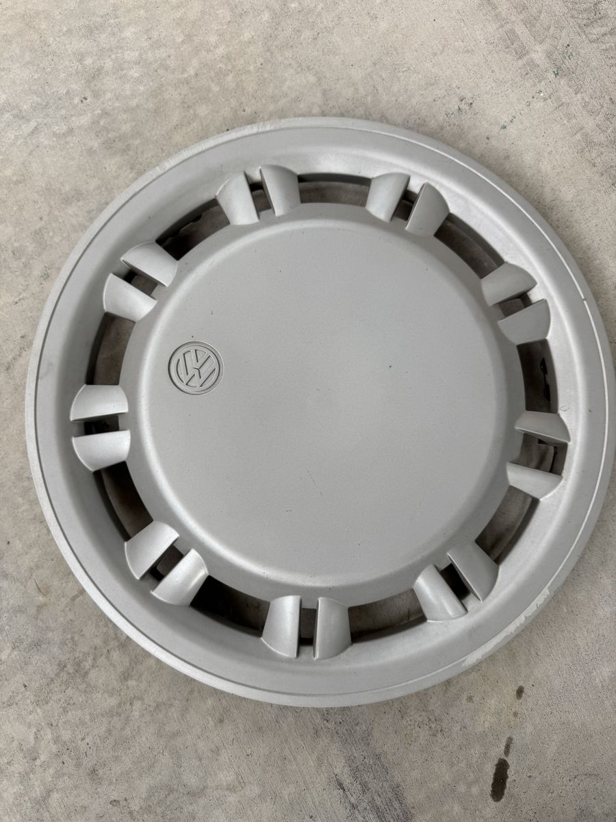 Volkswagen VW Vanagon OEM Hubcaps - Set of 3 Silver Wheel Covers, Used