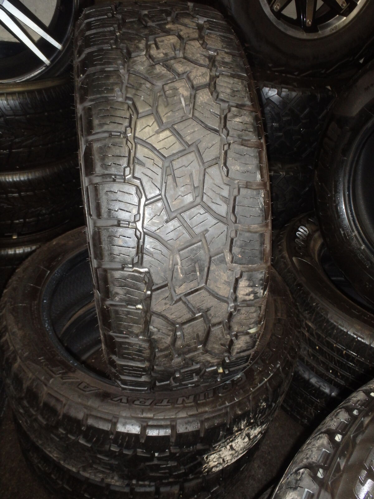 245/50R20 TOYO TIRES OPEN COUNTRY A/T PAIR OF TWO USED TIRES
